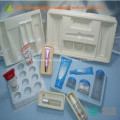 Flocking plastic cosmetic tray